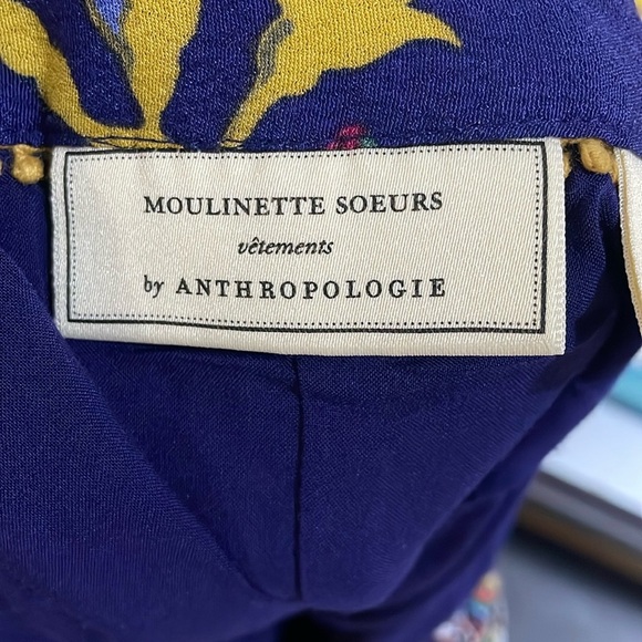 Moulinette Soeurs by anthropology Red and Blue Asymmetrical A-Line Maxi Skirt - Picture 2 of 12